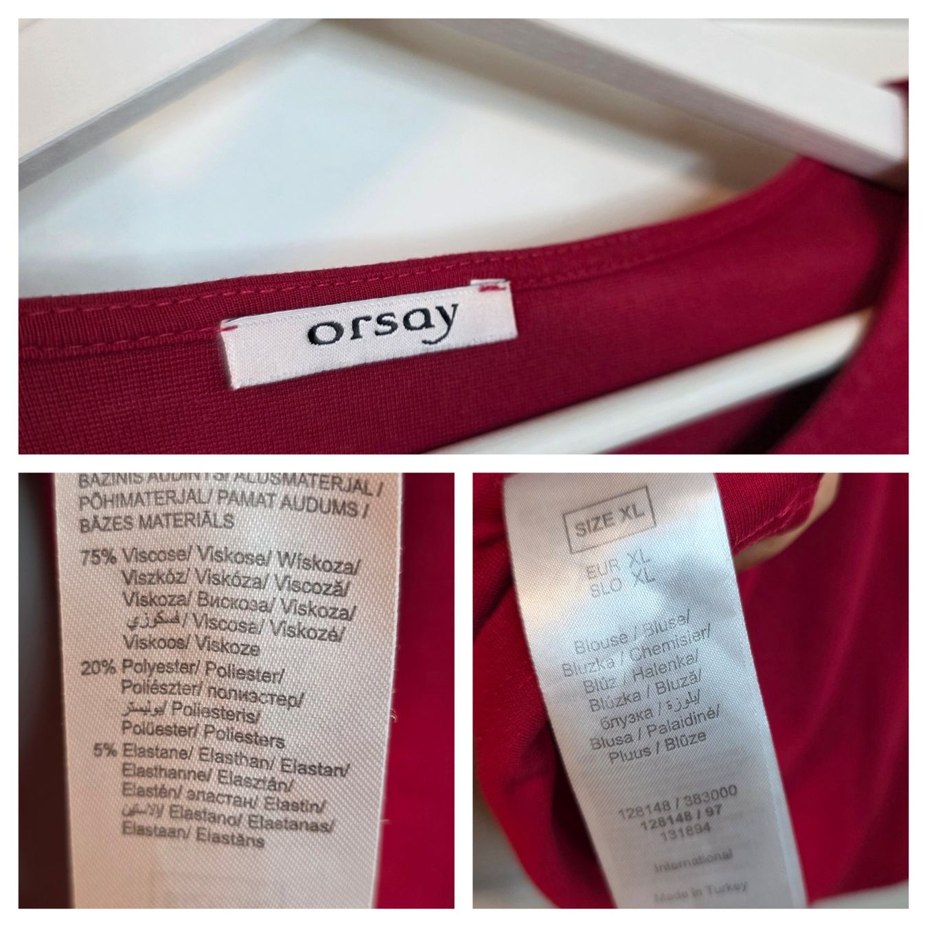 Orsay Camicette: Rote Bluse 38/40 Orsay elegant Spitze – Usato da Wald ZH venduto da CapLux 9