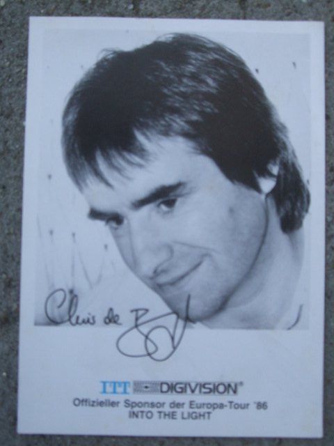 Autografi: CHRIS DE BURGH AK 80-POP AUTOGRAMMKARTE – Usato da Schachen b. Reute venduto da Dzestar
