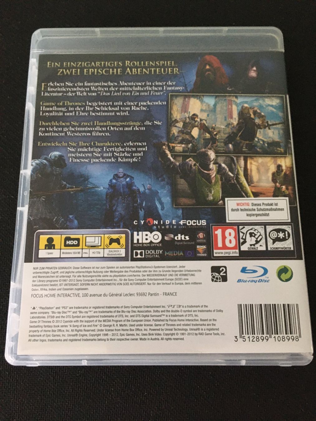 Sony Giochi: Game of Thrones - Playstation 3 / PS3 – Usato da St.Gallen venduto da sjosjo 1