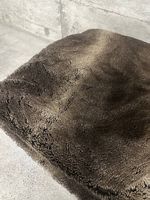2x Kunstfelldecke, mit 3x Kunstfellkissen Braun