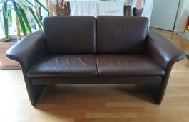 2 x 2er Echtledersofa