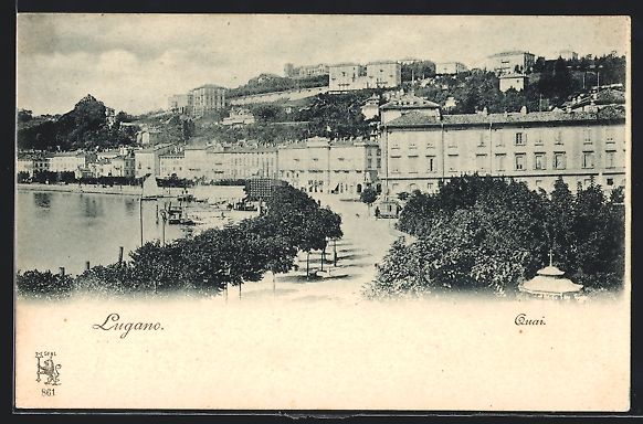 Cartes postales: AK Lugano, Quai, 1899 – D'occasion à Berlin par bartko-reher