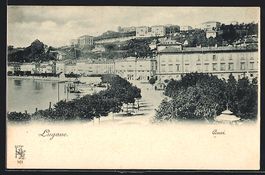 AK Lugano, Quai, 1899