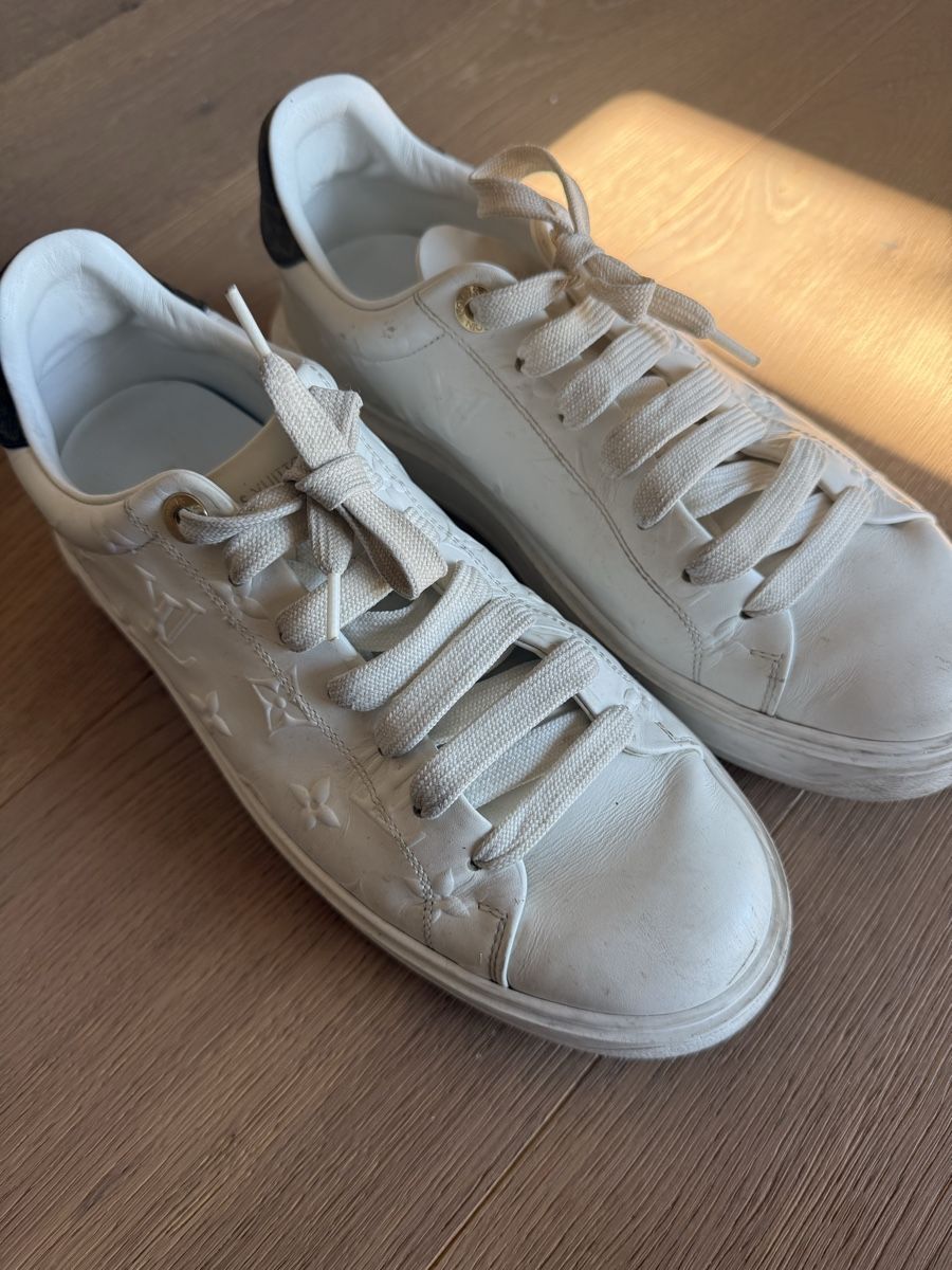 Louis Vuitton Herrenschuhe: Louis Vuitton Sneaker weiss Leder Monogram gebraucht – Gebraucht aus Meilen von Dievondort