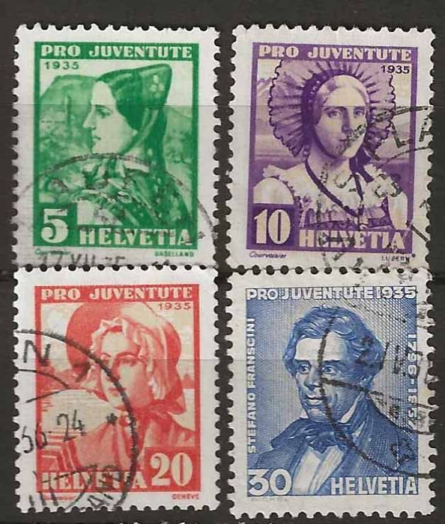 Tutti i francobolli: PJ035 - Pro Juventute 1935 obl. – Usato da Trélex venduto da Phil_Albert