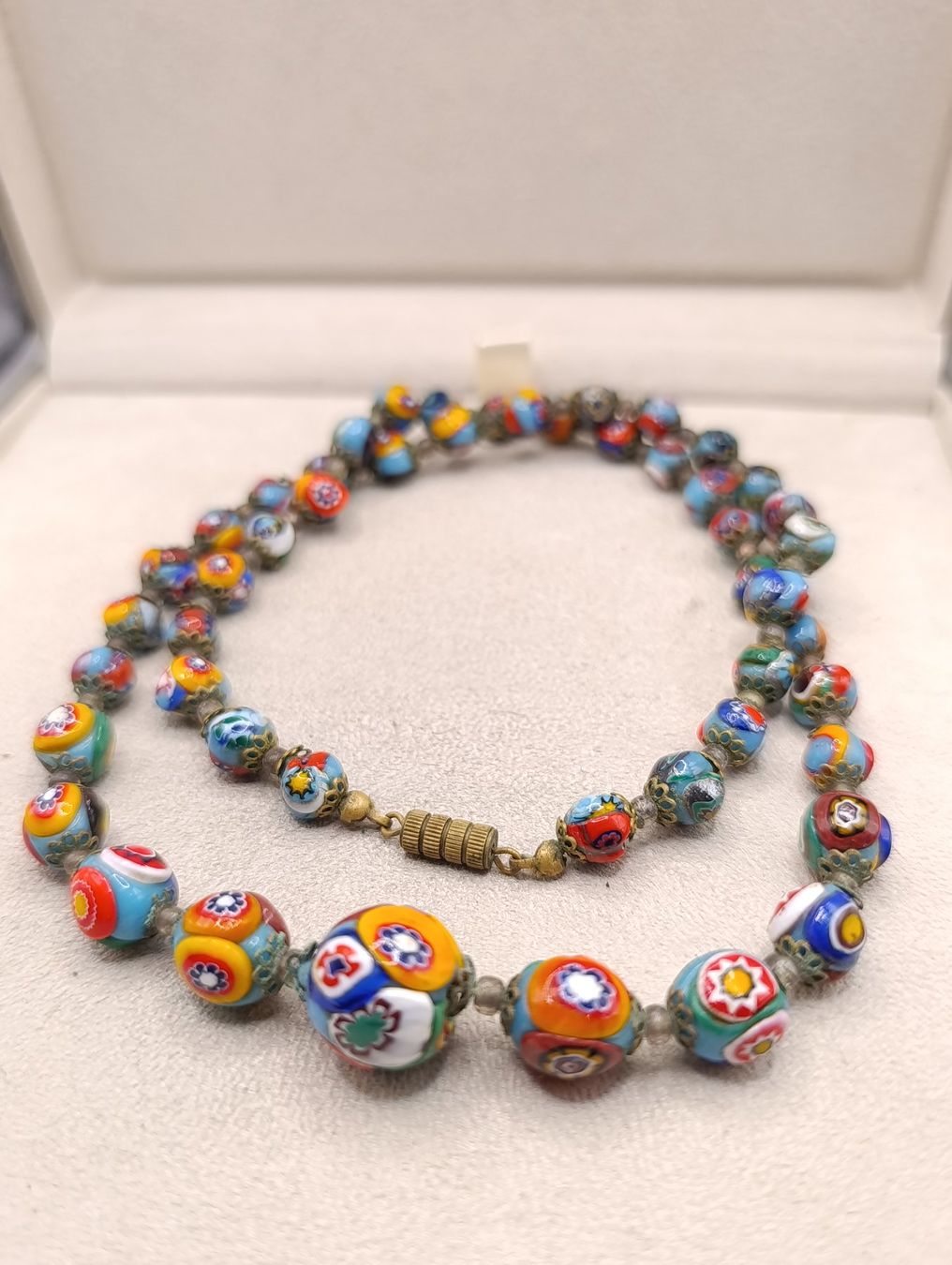 Murano Catenine: Vintage Murano bunte Halskette 80er Top – Usato da Steffisburg venduto da 1.Schmuckschatulle 1