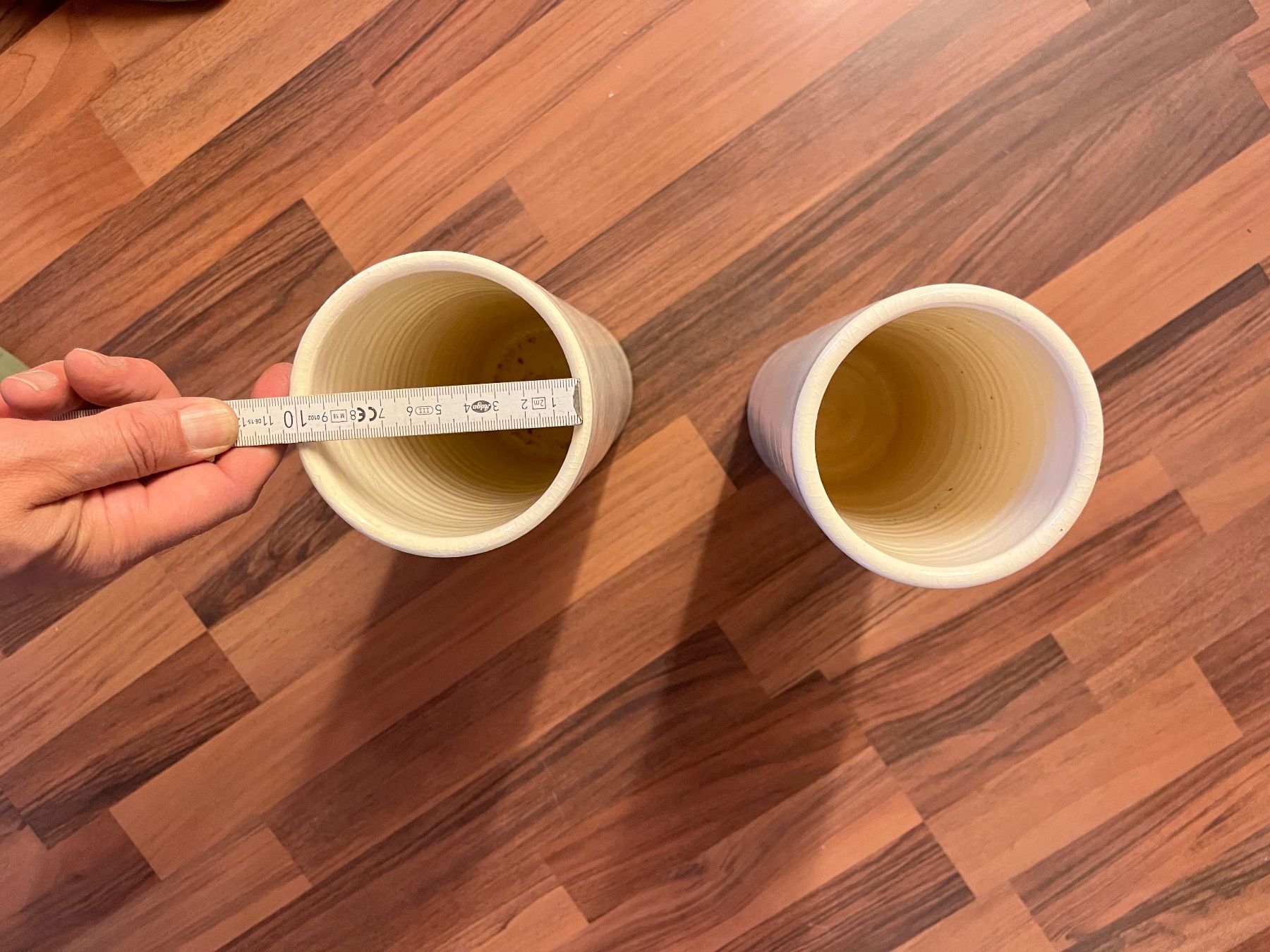 Vasen & Gefässe: 2er Set grosse Vasen aus Keramik - Beige – Gebraucht aus Zollikofen von Lukimann 4
