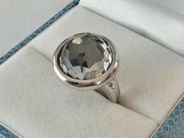 Silber Ring 925 mit facettiertem Bergkristall  - NEU
