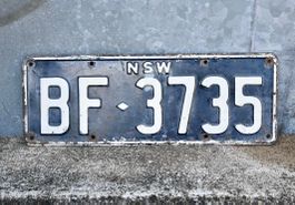 altes australisches Nummernschild - New South Wales