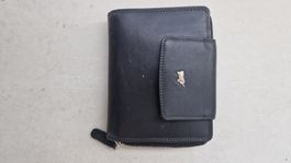 Braun Büffel Portemonnaie – Echtleder, Schwarz