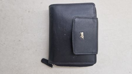 Braun Büffel Portemonnaie – Echtleder, Schwarz