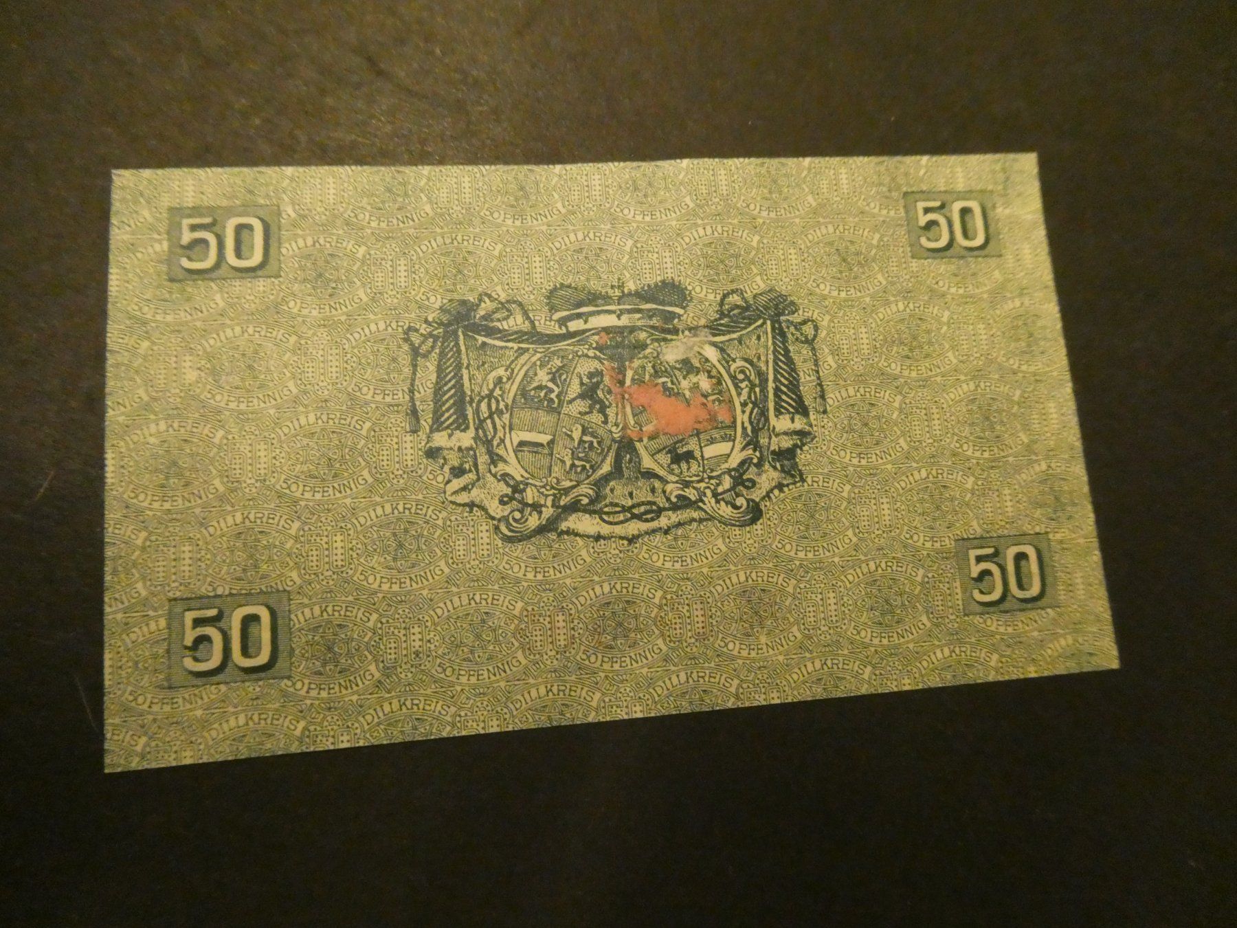 Banknoten: Dt. Reich, Dillenburg - Notgeldschein – Gebraucht aus Hinterforst von Rohusri 1