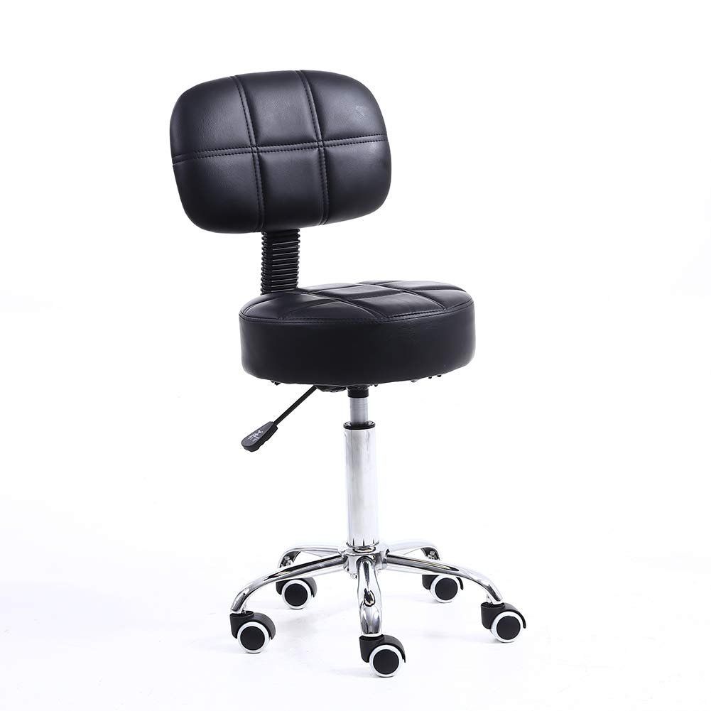 Hocker: Rollhocker Arbeitshocker Drehhocker Rückenlehne bis 136kg – Neu und originalverpackt aus Basel von EchoPeak