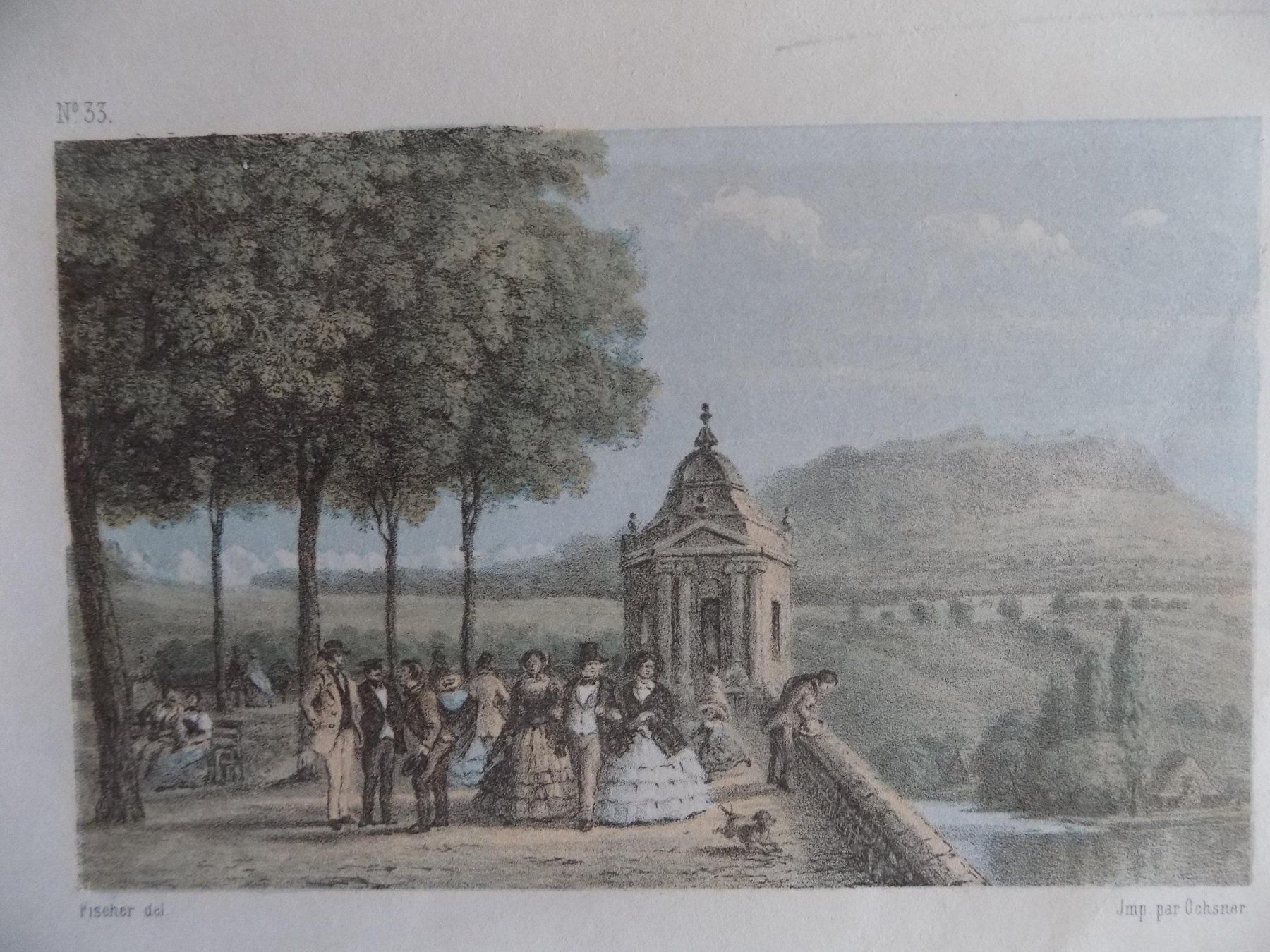 Incisioni: Bern Esplanade getönte Lithographie – Usato da Risch venduto da Antikfee 5