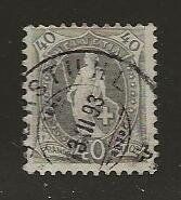 1893 40 Rp. Stehende Helvetia, lose, Stpl. KAISERSTUHL