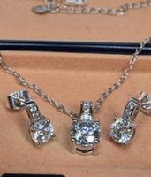 Ensemble argent avec diamants de moissanite de 2 ct