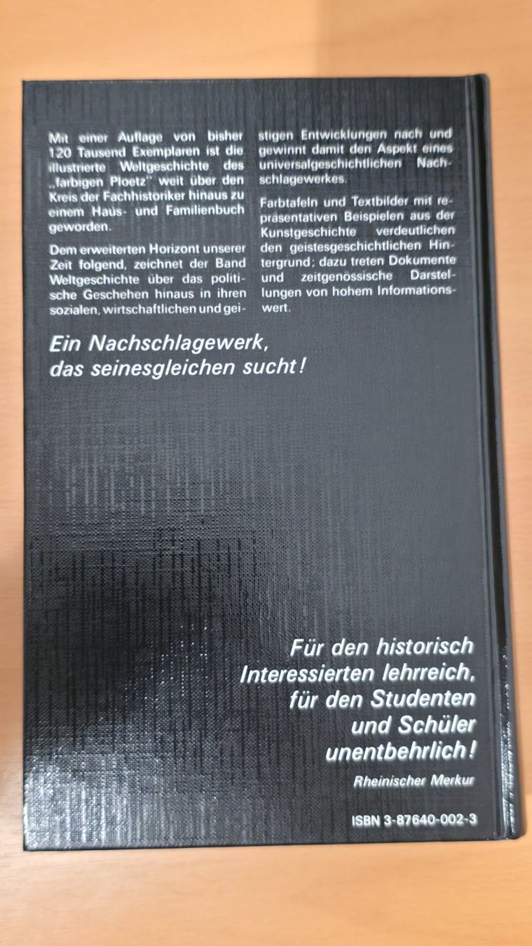 Libri: Der farbige PLOETZ - Illustrierte Weltgeschichte – Usato da Aeschlen ob Gunten venduto da briefkaste 1
