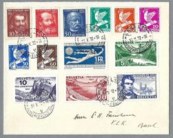 FDC 1932 50 J. GOTTHARDBAHN + SATZBRIEF PJ 1932 + SBK 185/90
