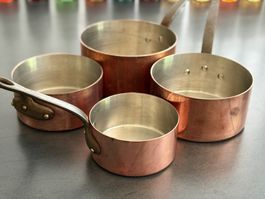 Ensemble de 4 casseroles en cuivre