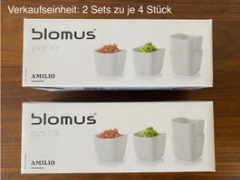 Blomus Amilio Schälchen 2 x 4er Set Neu (total 8Stück)