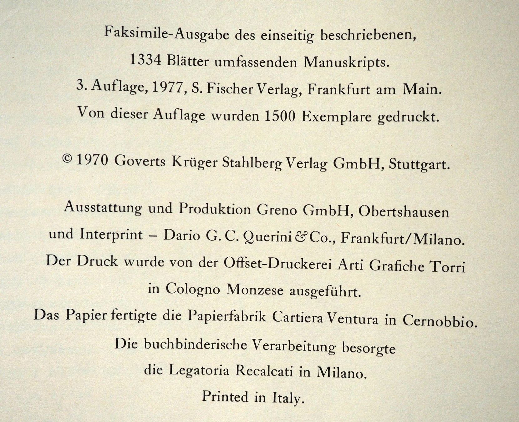 Libri: Arno Schmidt: Zettels Traum - 3. Auflage 1977 – Nuovo (secondo la descrizione) da Zofingen venduto da Kmonk 3
