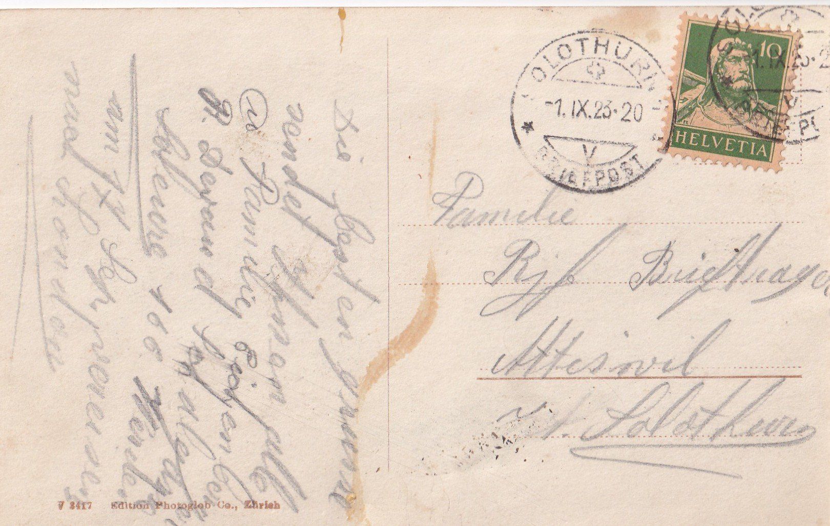Cartoline postali: Solothurn Kantonalbank und Bieltor – Usato da Olten venduto da clotaldi 1