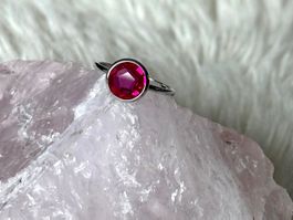 Ring Silber 925 mit rotem Stein