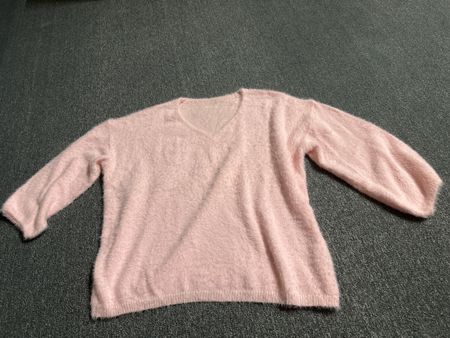 Damen Pullover in Rosa flauschig Grösse XL Polyacryl
