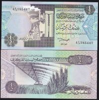 Libyen 1/2 Dinar UNC (1991)