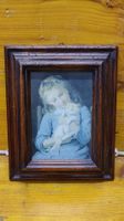 Albert Anker - Mädchen mit Katze, gerahmt, Kunstdruck (L7)