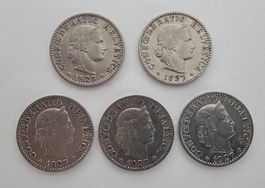 5 Pièces 20 CTS 1927
