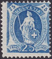 1907, Stehende Helvetia: 95A ungebraucht +Gummi, Kat: 30.-