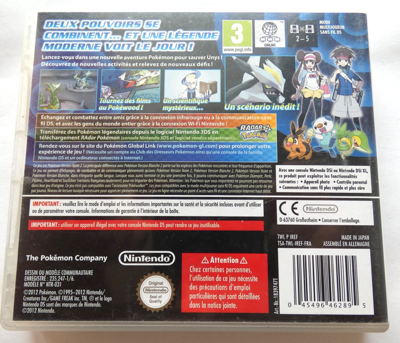 Pokémon Giochi: Nintendo DS - POKEMON Version Noire 2 (FR) – Usato da La Sarraz venduto da classicworldcoins 1