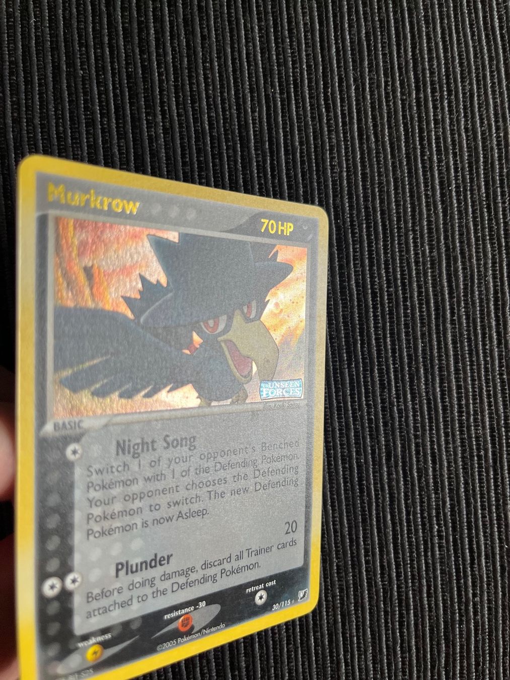 Pokémon Carte collezionabili: Pokemon Murkrow Reverse Holo Gold Unseen Forces – Usato da Wabern venduto da Collectfun 1