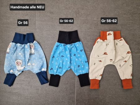 3 Stück neue Handmade Pumphosen Gr 56-62