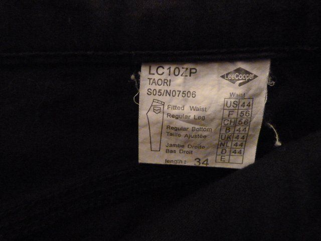 Lee Pantaloni: Herrenhose Lee Cooper, Gr. 56, schwarz – Usato da Nunningen venduto da Fashion-Ave51 4