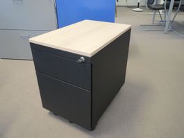 Bürokorpus schwarz/Pflaume Dekor neu aus Liquidation