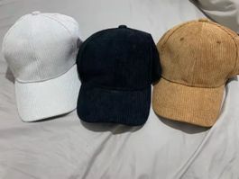 3 stk Set Mützen Rippvelours - Lot de 3 casquettes