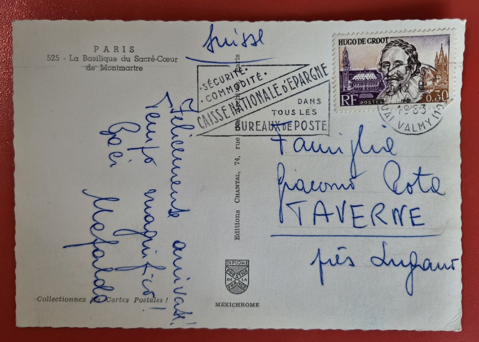 Ansichtskarten: Paris Sacré-Coeur 1963 – Gebraucht aus Melchnau von Arthurius 1