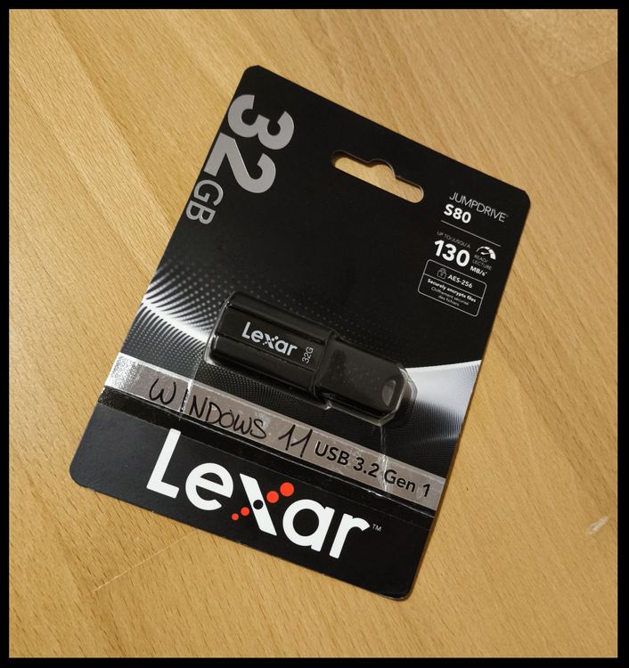 🔥 LEXAR 32GB USB3.2 Windows Boot / Installations Stick 🔥 (Neu und ...