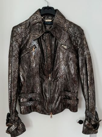 Guess by Marciano  Lederjacke Gold Gr. 36 Schlangenprint