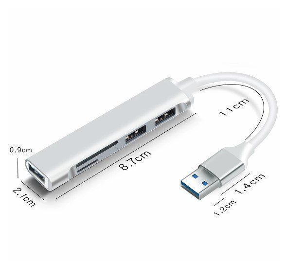 Hub & Switch: 3Port USB 3.0 Hub Card Reader + 2 in 1 SD + microSD (TF) – Nuovo e nell'imballaggio originale da Rorschacherberg venduto da elektrofreak 3