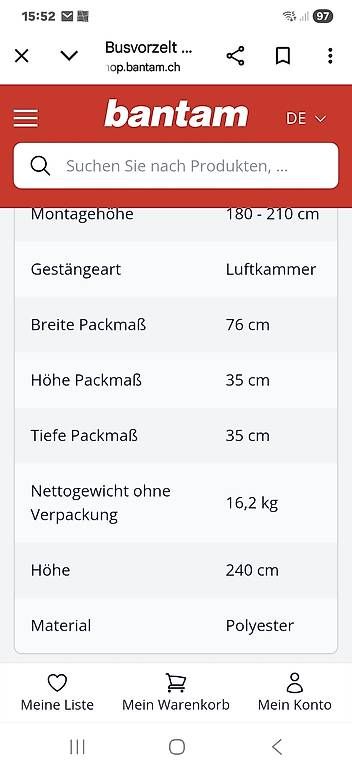 Kampa Auvents & marquises: Vorzelt von kampa Luftvorzelt – D'occasion à Ipsach par szb_cbv9 3