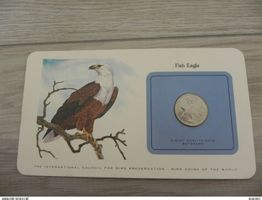 Münzbrief Botswana 50 Thebe 1977 - Fischadler