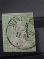 Strubel sitzende Helvetia Raute Stempel zentral 20 Rp Nr 25