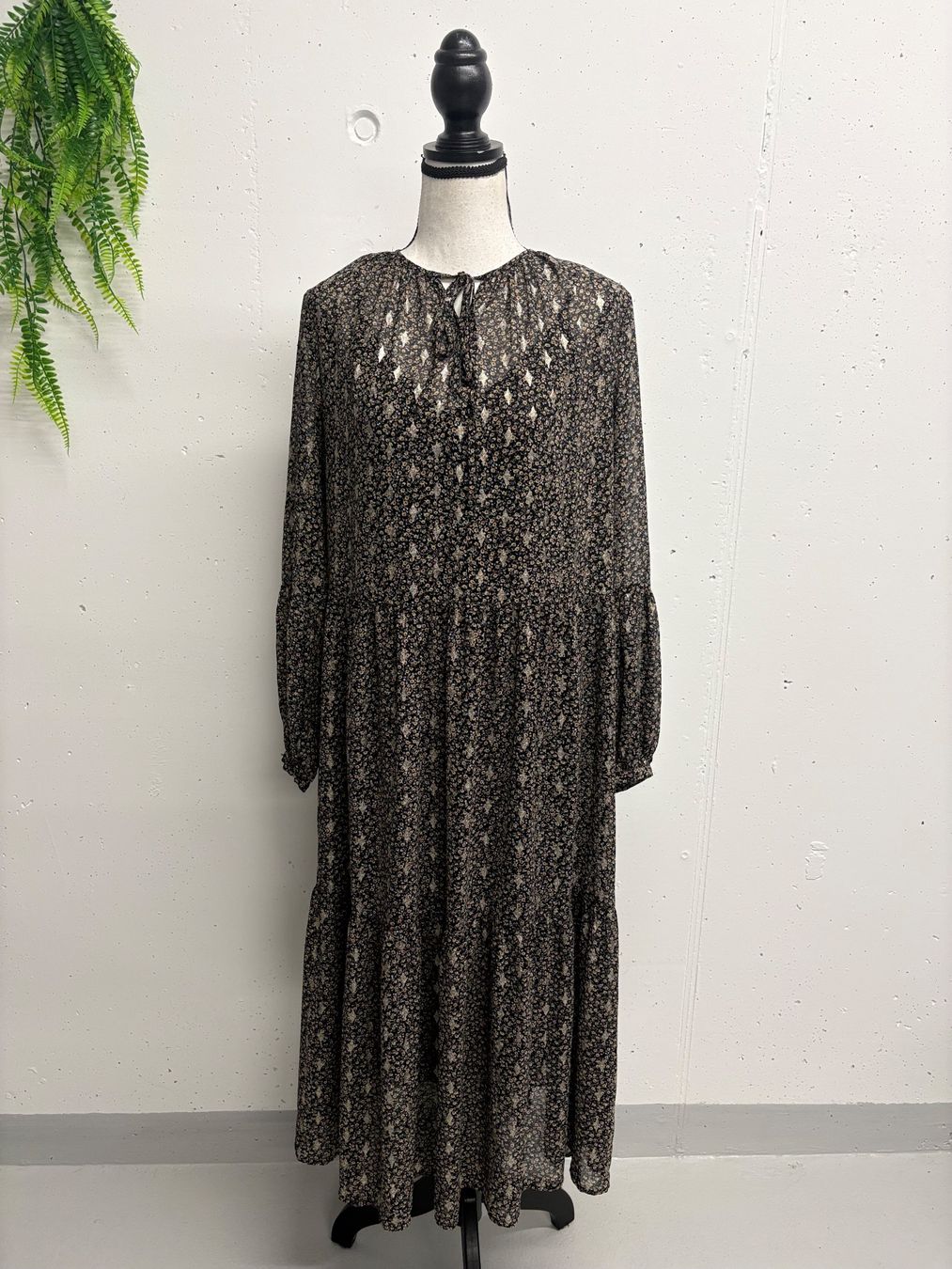 Robes: Summum Maxikleid beige gold Boho Gr. 34 langarm – Neuf (Voir description) à Regensdorf par secondchancefashion 1