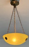 Deckenlampe um1940 Glas , gereinigt, neu  verkabelt.Top .