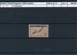 1930 Flugpost - 2.00 Fr., ** postfrisch