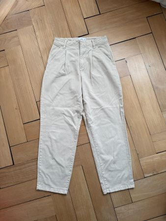 MANGO - High Waist Hose beige 36