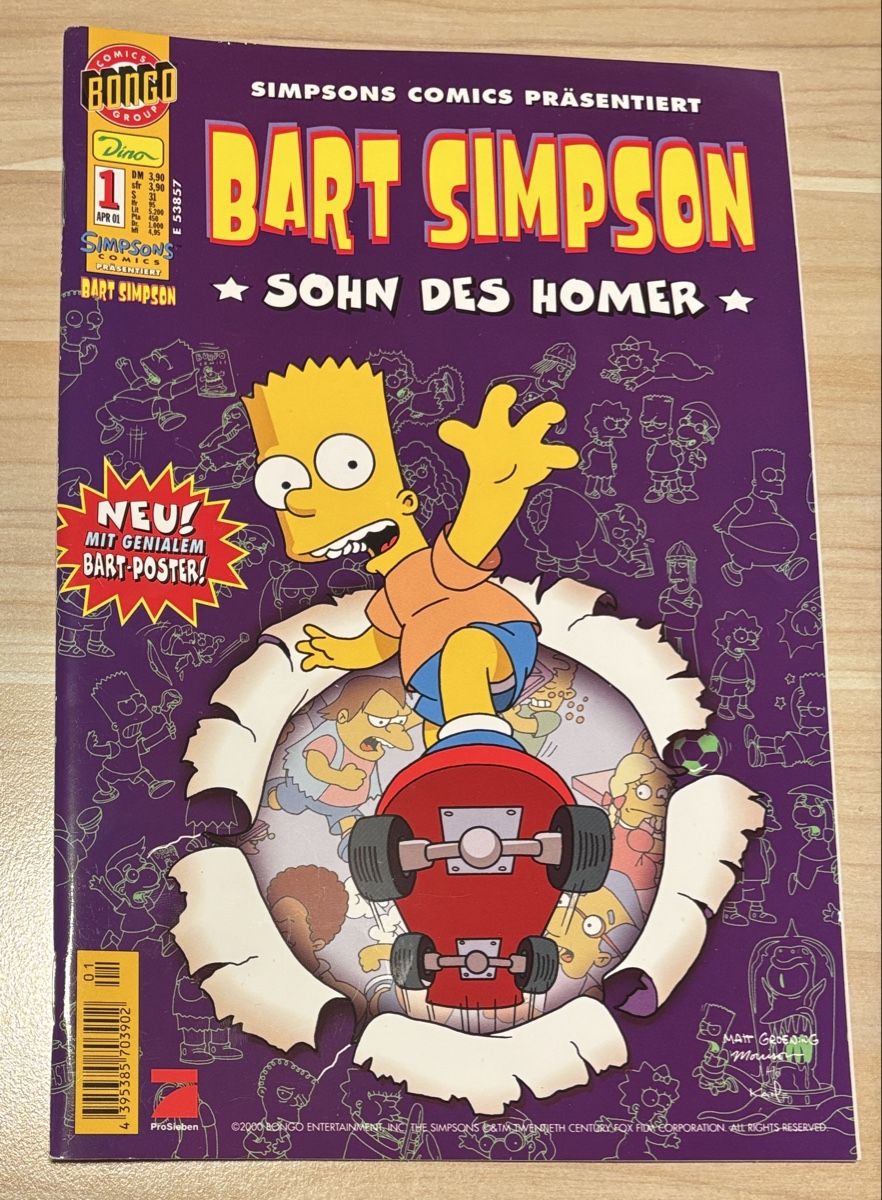 Fumetti: Bart Simpson, Heft 1, druckfrisch mit Poster – Nuovo (secondo la descrizione) da Kehrsatz venduto da Raboy
